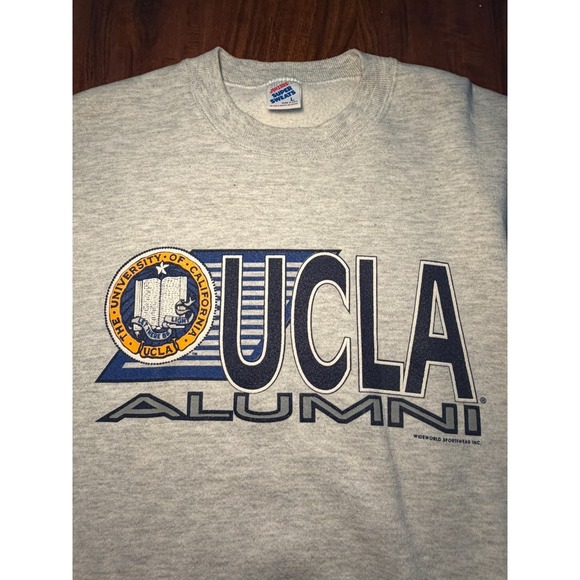 VINTAGE UCLA Bruins Alumni Sweatshirt Mens SZ L Grey Jerzees Crewneck Made USA - Picture 3 of 8